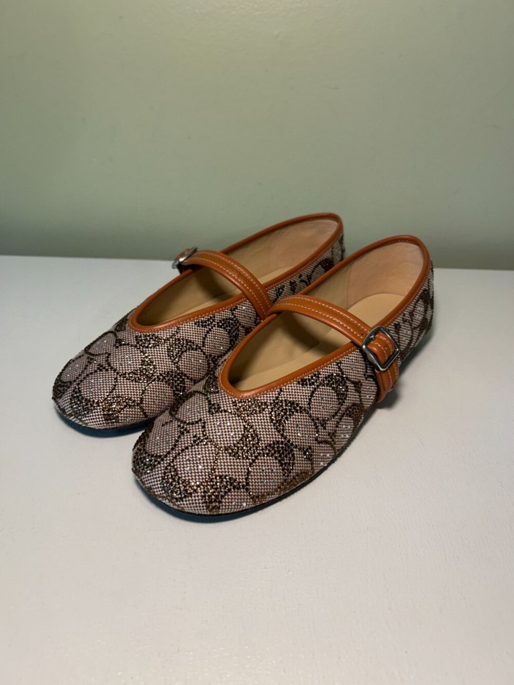 Coach Women's Crystal Signature Jacquard Mary Jane Shoes - Picture 2 of 15